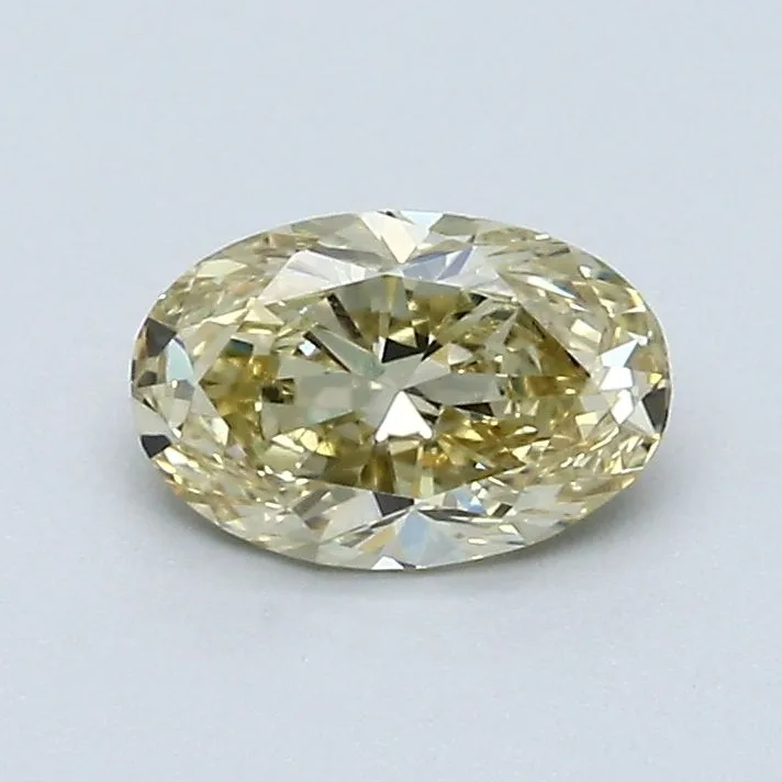 0.65 Carat Oval Fancy Yellow VVS2 Natural Diamond