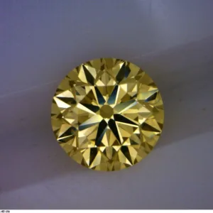 0.4 Carat Round Fancy Yellow Natural Diamond