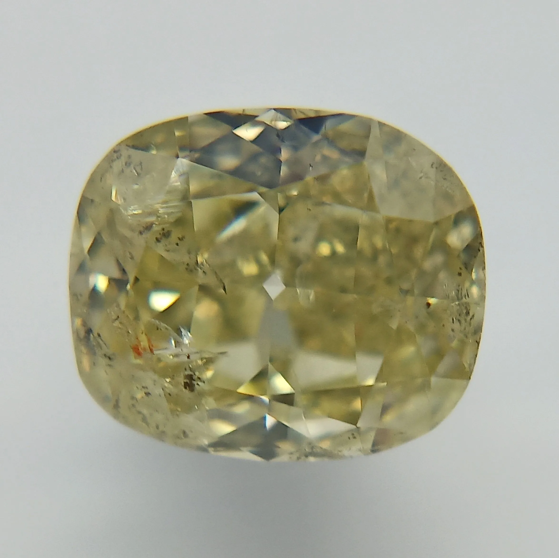 1.02 Carat Cushion Modified Fancy Yellow Natural Diamond