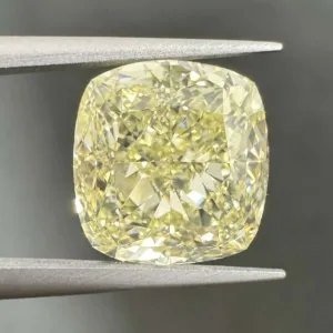 5.59 Carat Cushion Modified Fancy Light Yellow VS1 Natural Diamond