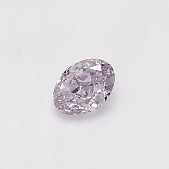 0.26 Carat Oval Fancy Light Purple I1 Natural Diamond