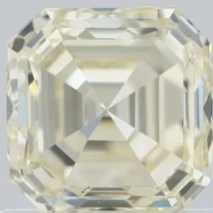 1 Carat Square Emerald Fancy Light Yellow VS2 Natural Diamond