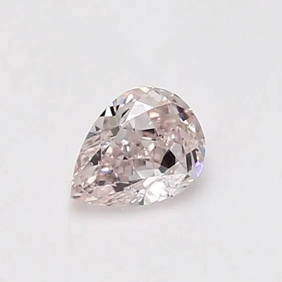 0.51 Carat Pear Light Pink SI1 Natural Diamond