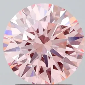 2.08 Carat Round Fancy Intense Pink VS1 Lab Diamond