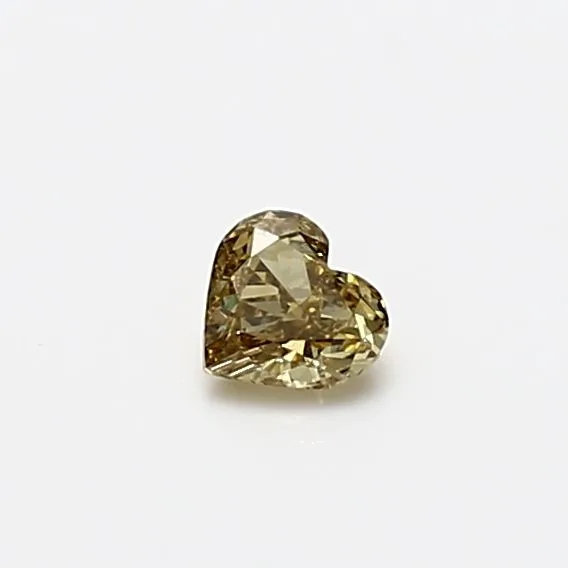 0.53 Carat Heart Fancy Deep Yellow SI1 Natural Diamond