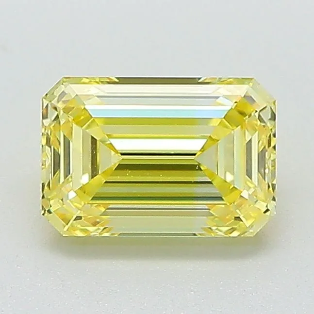 1.16 Carat Fancy Vivid Yellow VVS2 EMERALD Lab Diamond