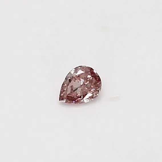 0.07 Carat Pear Fancy Pink Natural Diamond