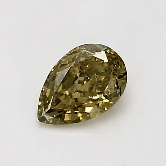 0.7 Carat Pear Fancy Yellow VS1 Natural Diamond