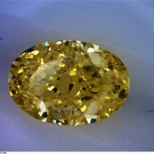 0.73 Carat Oval Fancy Intense Yellow SI1 Natural Diamond