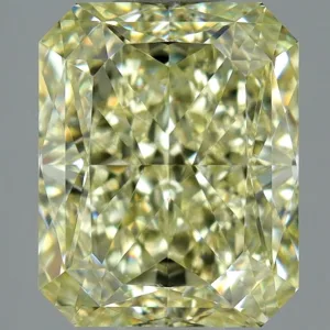 1.06 Carat Radiant Fancy Light Yellow SI1 Natural Diamond