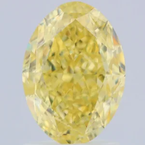 2.02 Carat Oval Fancy Intense Yellow VVS1 Natural Diamond