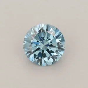 0.41 Carat Round Fancy Vivid Blue VVS2 Lab Diamond