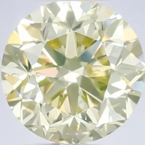 0.5 Carat Round Fancy Light Yellow Natural Diamond