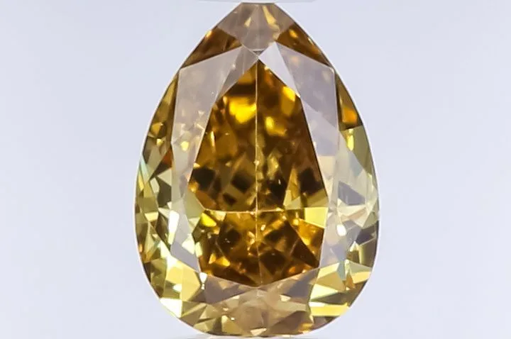 0.46 Carat Pear Fancy Deep Brown Yellow Natural Diamond 1 0.46 Carat Pear Fancy Deep Brown Yellow Natural Diamond