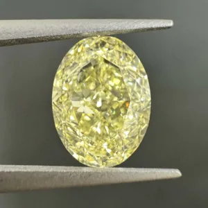 2.05 Carat Oval Fancy Yellow VS1 Natural Diamond