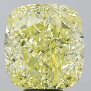 9.56 Carat Cushion Modified Fancy Intense Yellow VS2 Natural Diamond