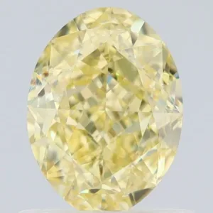 1.02 Carat Oval Fancy Yellow VVS1 Natural Diamond