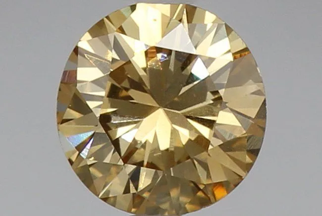 0.49 Carat Round Fancy Yellow Natural Diamond 1 0.49 Carat Round Fancy Yellow Natural Diamond