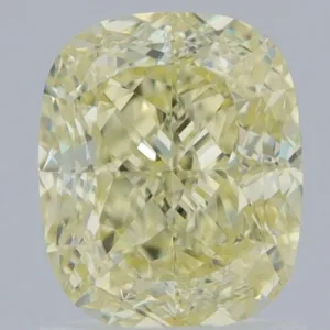 1.6 Carat Cushion Brilliant Fancy Light Yellow VS1 Natural Diamond