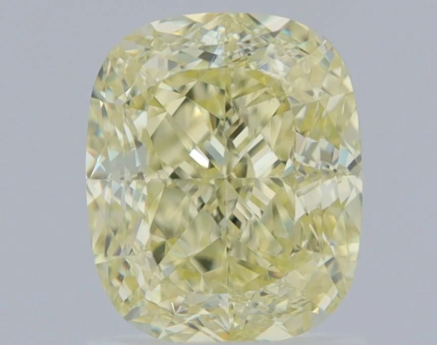 1.6 Carat Cushion Brilliant Fancy Light Yellow VS1 Natural Diamond 1 1.6 Carat Cushion Brilliant Fancy Light Yellow VS1 Natural Diamond