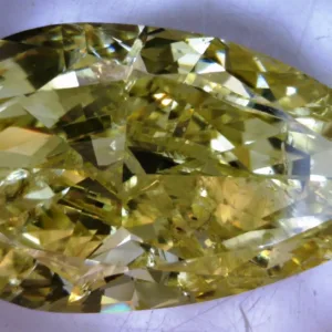 4.08 Carat Pear Fancy Intense Yellow Natural Diamond