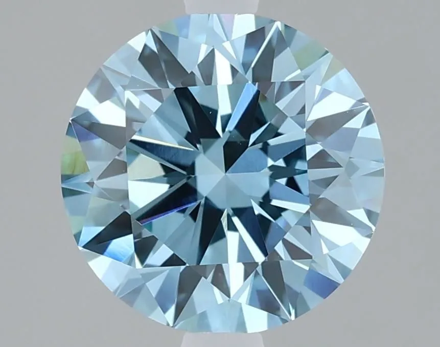2.06 Carat Round Fancy Vivid Blue VVS2 Lab Diamond 1 2.06 Carat Fancy Vivid Blue VVS2 ROUND Lab Diamond
