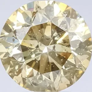 0.52 Carat Round Fancy Light Yellow Natural Diamond