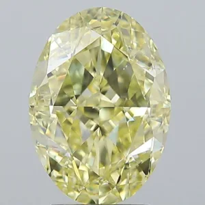 4 Carat Oval Fancy Yellow VS2 Natural Diamond