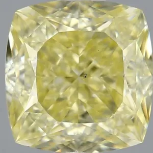 1.01 Carat Cushion Brilliant Fancy Yellow VS2 Natural Diamond