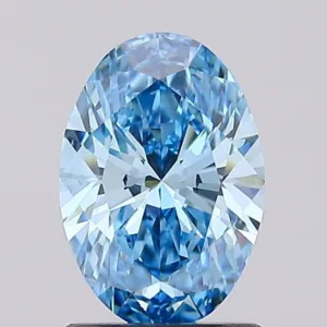 1.28 Carat Oval Fancy Vivid Blue VS1 Lab Diamond