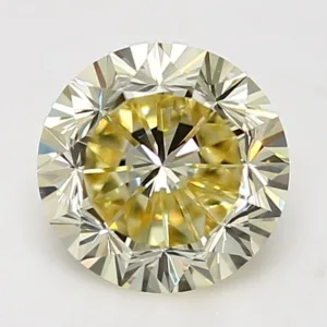 2.44 Carat Round Fancy Yellow VVS2 Natural Diamond