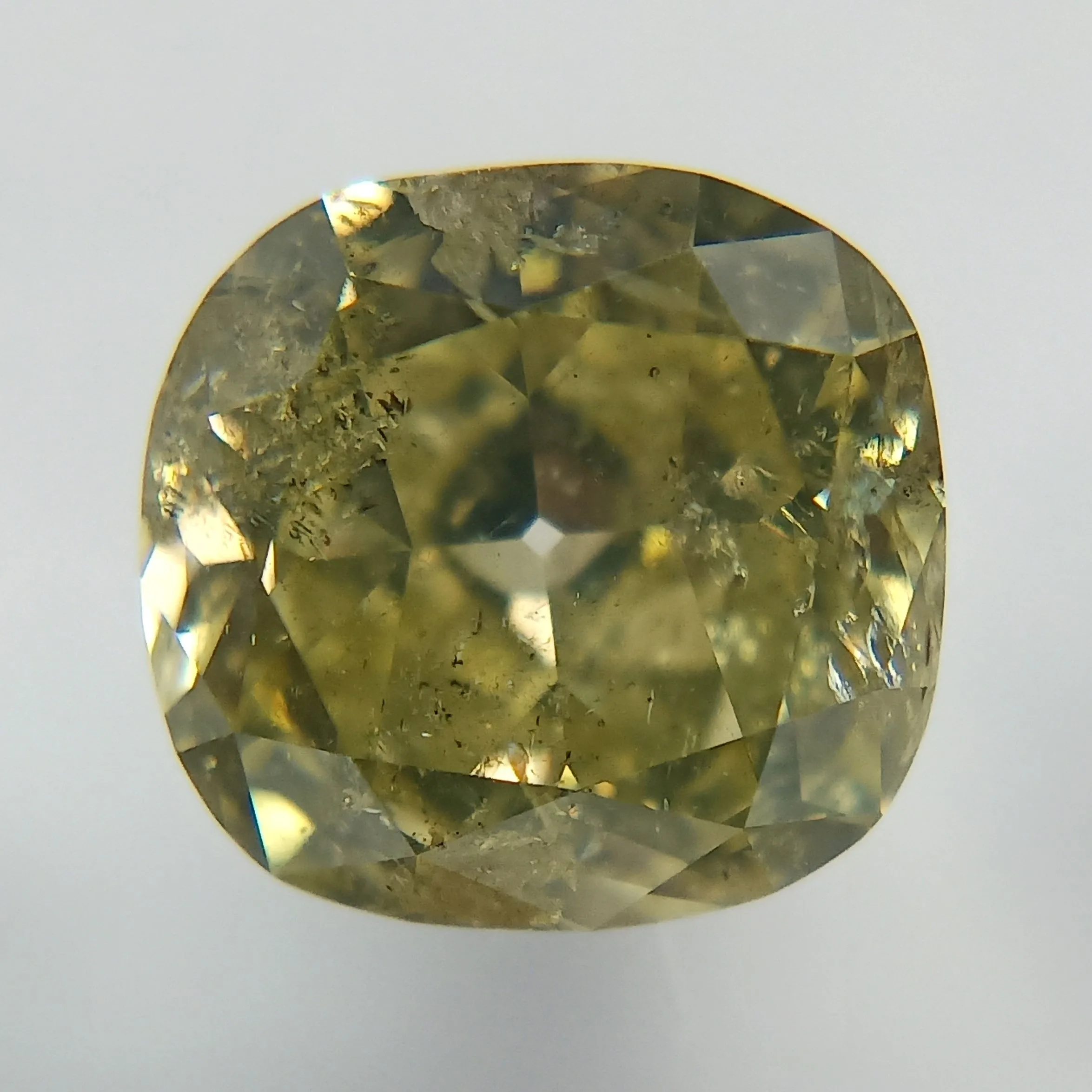 1.27 Carat Cushion Modified Fancy Yellow Natural Diamond