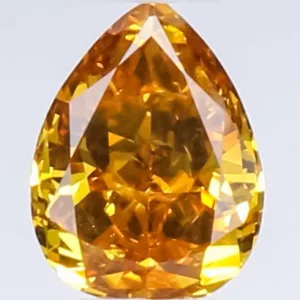 0.35 Carat Pear Fancy Deep Orange Natural Diamond