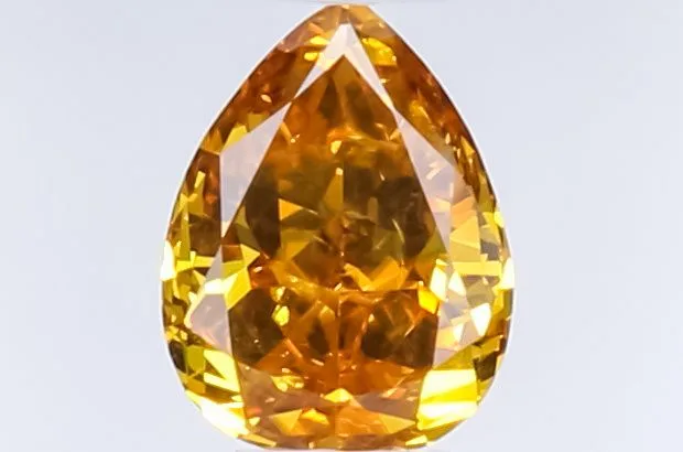 0.35 Carat Pear Fancy Deep Orange Natural Diamond 1 0.35 Carat Pear Fancy Deep Orange Natural Diamond