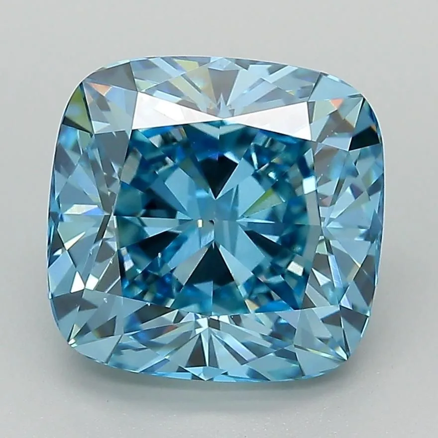 4.83 Carat Fancy Vivid Blue VVS2 RADIANT Lab Diamond