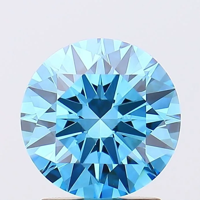 1.86 Carat Round Fancy Vivid Blue VS1 Lab Diamond