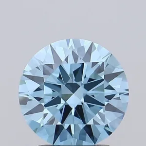 2.01 Carat Round Fancy Vivid Blue VVS2 Lab Diamond