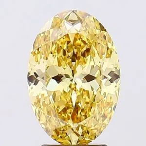3.23 Carat Oval Fancy Intense Yellow VVS1 Lab Diamond