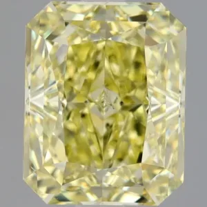2.01 Carat Radiant Fancy Yellow SI2 Natural Diamond