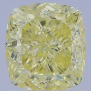 1.64 Carat Cushion Brilliant Fancy Yellow VS2 Natural Diamond