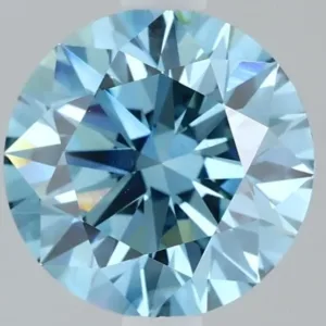 2.1 Carat Round Fancy Vivid Blue VVS2 Lab Diamond