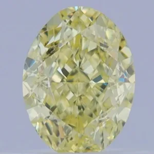 0.51 Carat Oval Fancy Yellow VVS2 Natural Diamond