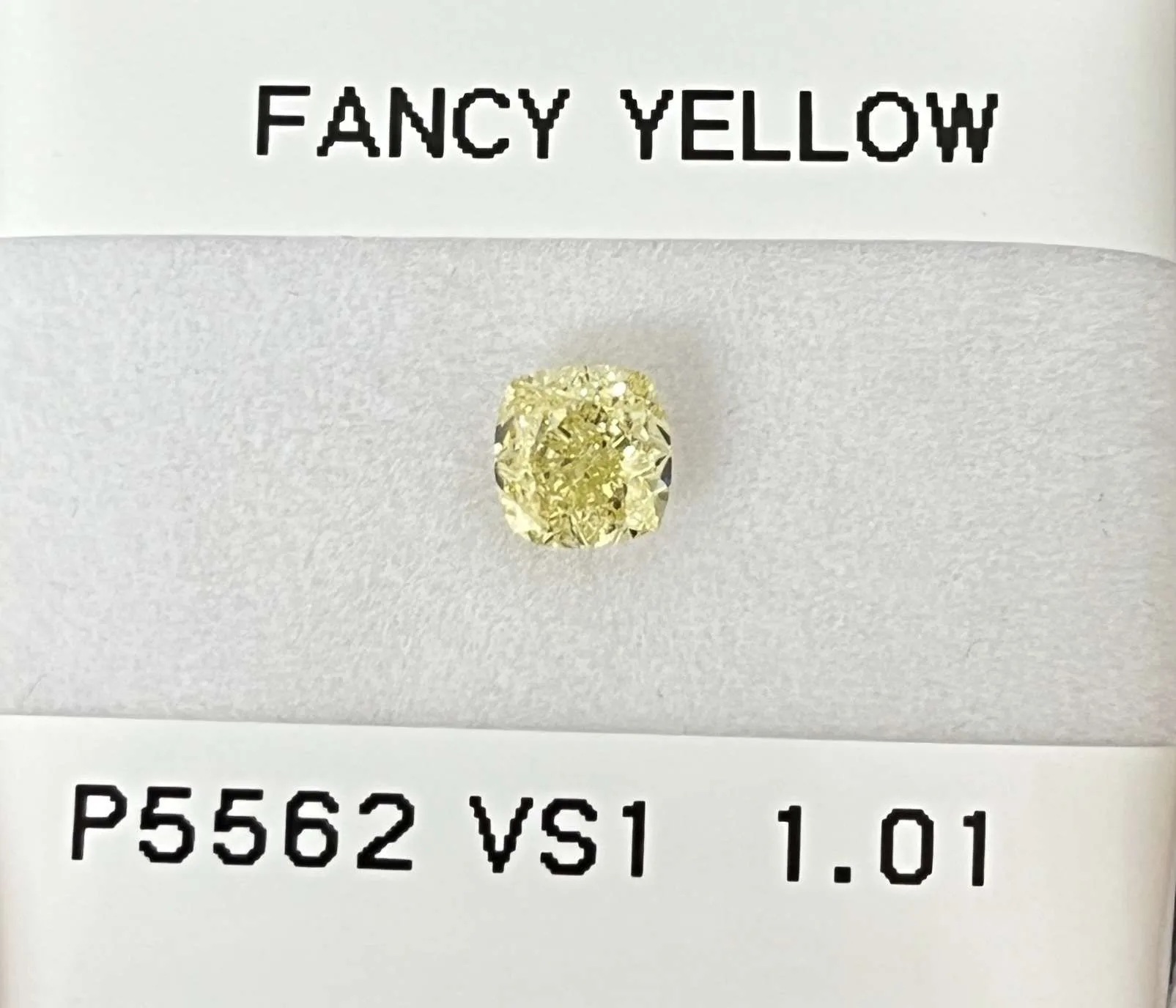 1.01 Carat Cushion Brilliant Fancy Yellow VS1 Natural Diamond 1 1.01 Carat Cushion Brilliant Fancy Yellow VS1 Natural Diamond
