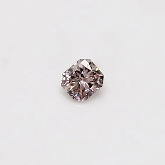 0.08 Carat Radiant Fancy Brown Pink Natural Diamond