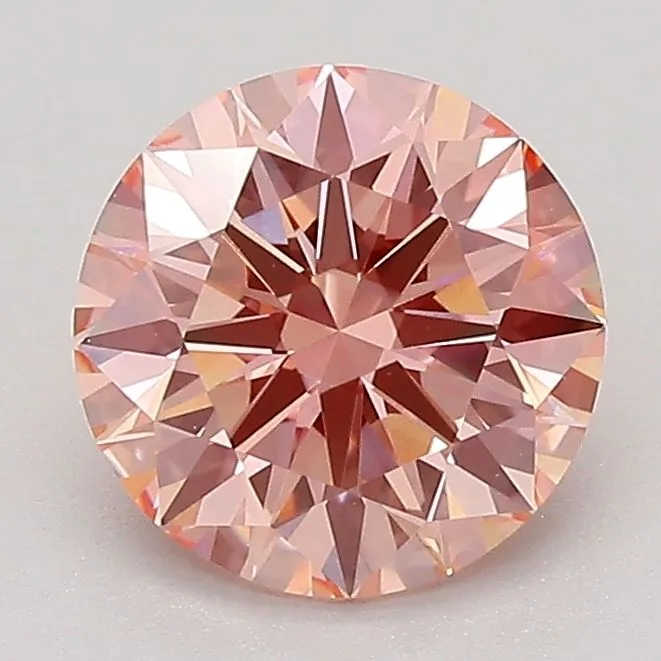 1.52 Carat Round Fancy Pink VVS2 Lab Diamond