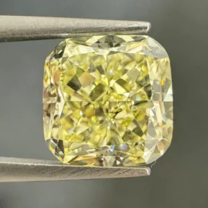 3.01 Carat Cushion Modified Fancy Yellow VS1 Natural Diamond