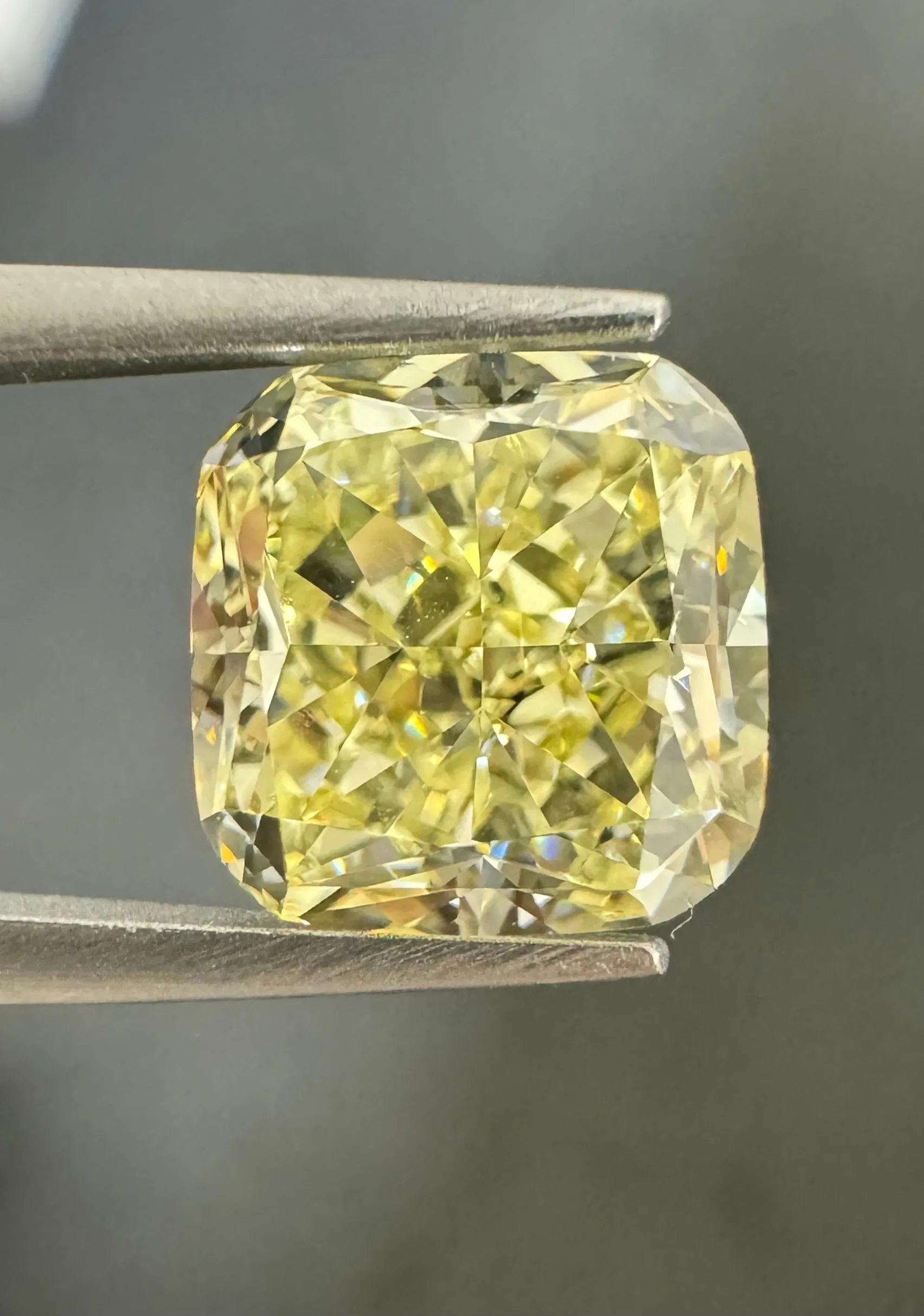 3.01 Carat Cushion Modified Fancy Yellow VS1 Natural Diamond 1 3.01 Carat Cushion Modified Fancy Yellow VS1 Natural Diamond