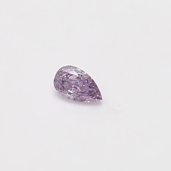 0.07 Carat Pear Fancy Intense Purple Natural Diamond