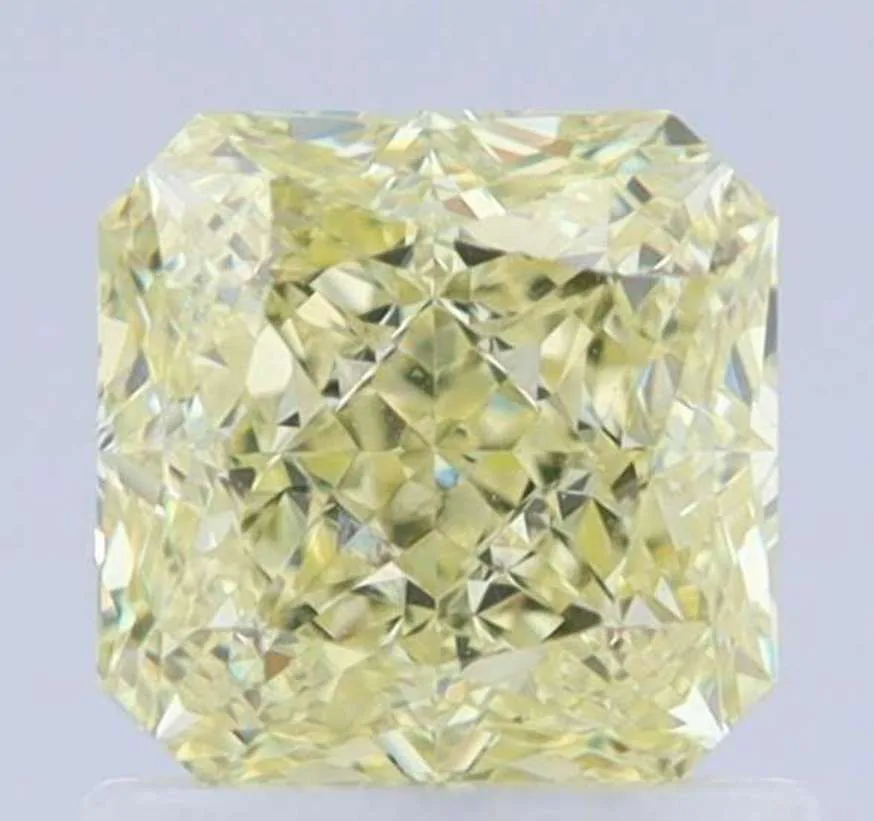 1.15 Carat Square Fancy Light Yellow VVS1 Natural Diamond 1 1.15 Carat Square Fancy Light Yellow VVS1 Natural Diamond