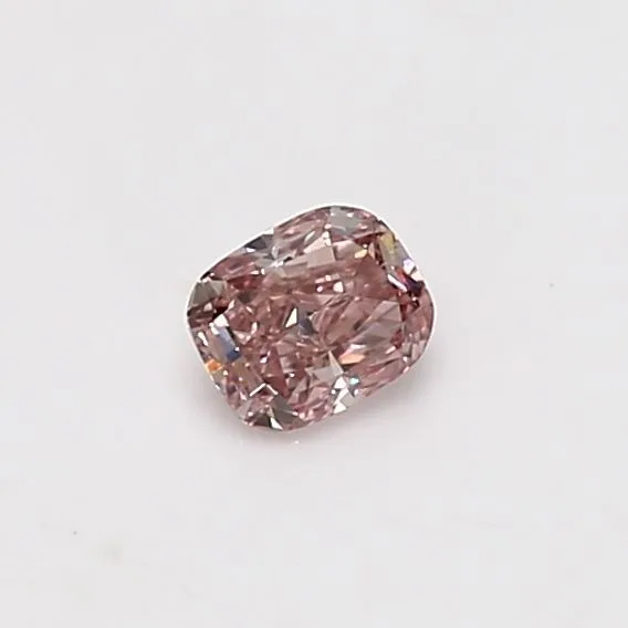 0.28 Carat Cushion Brilliant Fancy Intense Pink VVS2 Natural Diamond